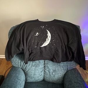 American Eagle cropped moon sweatshirt